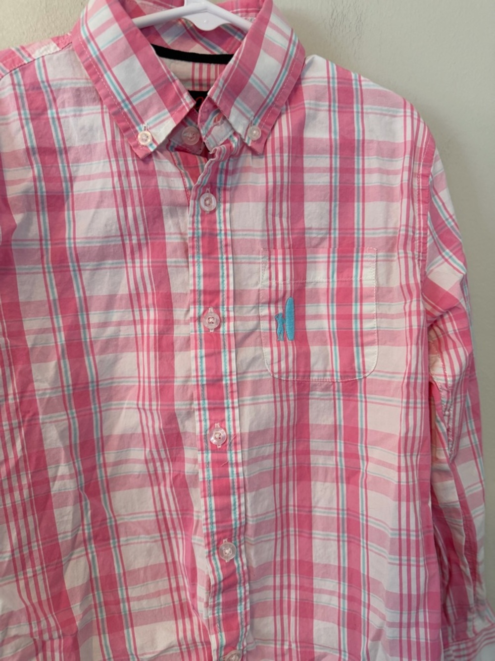 Johnnie-O Pink Plaid Button-Up Shirt - Picture 2 of 3